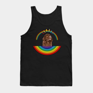 Dog in a heavenly rainbow Tank Top